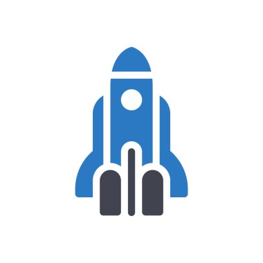 Şeffaf bir arkaplan üzerinde roket vektör çizimi. Konsept ve grafik tasarım için özel kalite semboller..