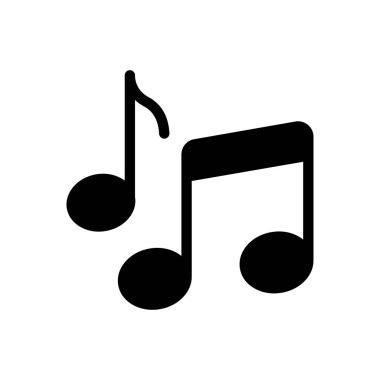 Şeffaf bir arkaplan üzerinde müzik vektörü illüstrasyonu. Konsept ve grafik tasarımı için kaliteli semboller.. 