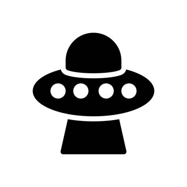 Şeffaf bir arkaplan üzerinde ufo vektör çizimi. Konsept ve grafik tasarımı için mükemmel kalite sembolleri..