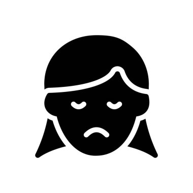 Saydam bir arkaplan üzerinde kız vektör çizimi. Konsept ve grafik tasarım simgeleri için kaliteli semboller..