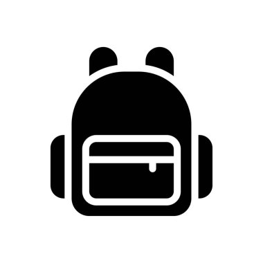 Şeffaf bir arkaplan üzerinde sırt çantası vektör illüstrasyonu. Konsept ve grafik tasarımı için mükemmel kalite semboller..