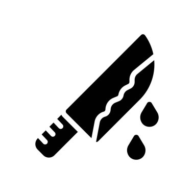 Saydam bir arkaplanda bıçak vektör illüstrasyonu. Konsept ve grafik tasarım simgeleri için kaliteli semboller.. 