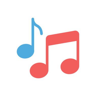 Şeffaf bir arkaplan üzerinde müzik vektörü illüstrasyonu. Konsept ve grafik tasarımı için prim kalite simgeleri.. 