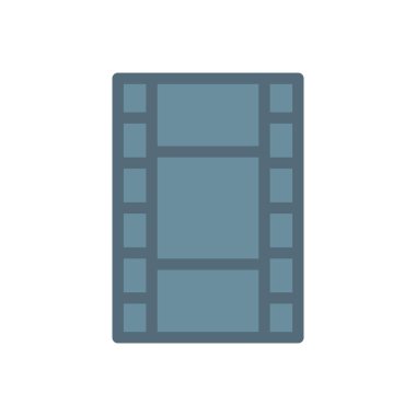 Saydam bir arkaplan üzerinde video vektör illüstrasyonu. Konsept ve grafik tasarım için kaliteli simgeler..