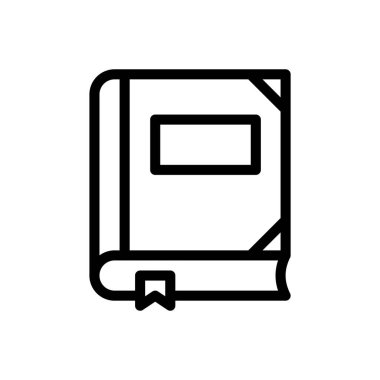 Saydam bir arkaplan üzerinde kitap vektör çizimi. Premium kalite semboller. Konsept ve grafik tasarım için ince çizgi simgesi. 