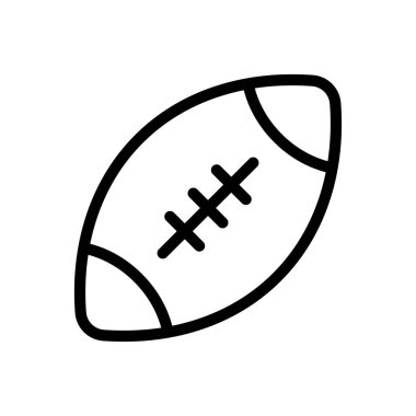 Şeffaf bir arkaplanda ragbi vektör çizimi. Premium kalite semboller. Konsept ve grafik tasarım için ince çizgi simgesi.