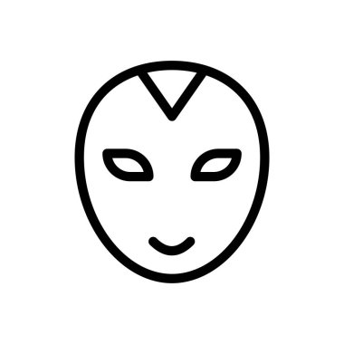 Saydam bir arkaplanda uzaylı vektör çizimi. Premium kalite semboller. Konsept ve grafik tasarım için ince çizgi simgesi..