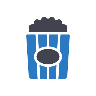 Şeffaf bir arkaplan üzerinde patlamış mısır vektör çizimi. Konsept ve grafik tasarımı için özel kalite semboller..