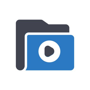 Şeffaf bir arkaplan üzerinde video vektör illüstrasyonu. Konsept ve grafik tasarım için kaliteli semboller.. 