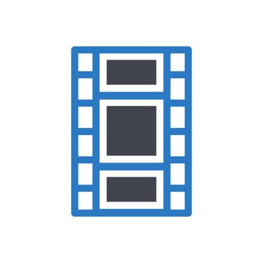 Şeffaf bir arkaplan üzerinde video vektör illüstrasyonu. Konsept ve grafik tasarım için kaliteli semboller..