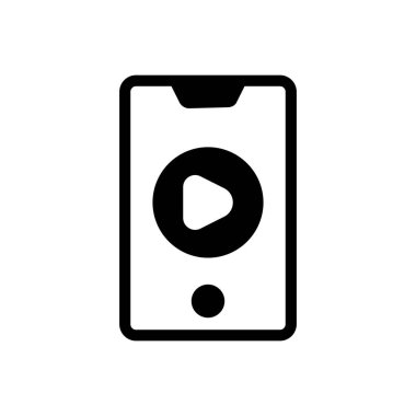 Şeffaf bir arkaplan üzerinde video vektör illüstrasyonu. Konsept ve grafik tasarım için kaliteli semboller.. 