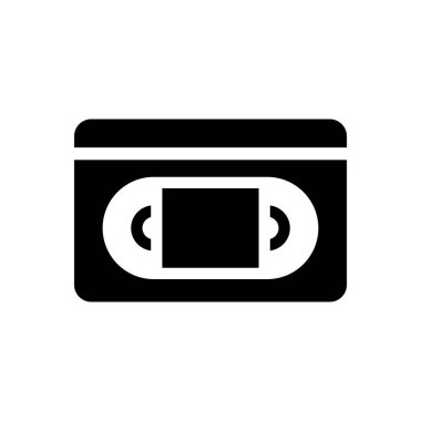 cassette vector illustration on a transparent background.Premium quality symbols.Glyphs icon for concept and graphic design. 