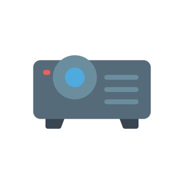 Şeffaf bir arkaplan üzerinde projektör vektör çizimi. Konsept ve grafik tasarımı için premimium kalite simgeleri..