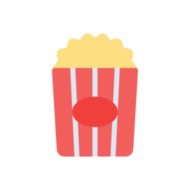 Saydam bir arkaplan üzerinde patlamış mısır vektör çizimi. Konsept ve grafik tasarım için özel kalite simgeleri.. 