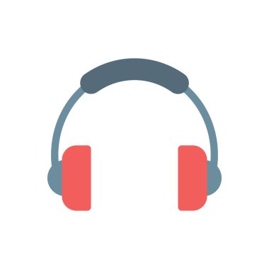 Şeffaf bir arkaplan üzerinde kulaklık vektör çizimi. Konsept ve grafik tasarımı için birinci sınıf kalite simgeler..