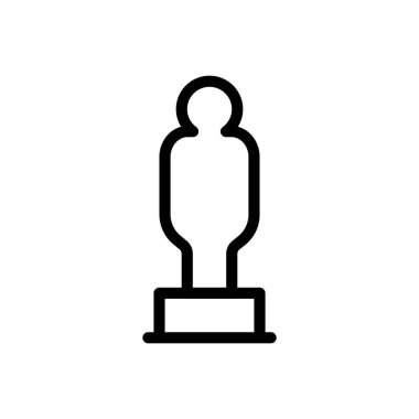 Şeffaf bir arkaplanda heykel vektör çizimi. Konsept ve grafik tasarım için ince çizgi simgesi..