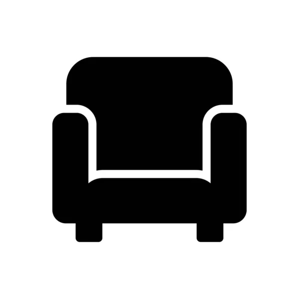 Couch Vector Illustration Transparent Background Premium Quality Symbols Glyphs Icon — Stock vektor