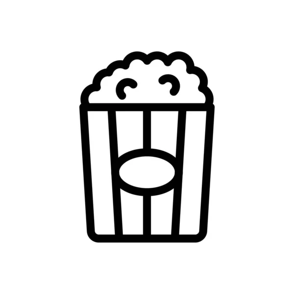 Popcorn Vector Illustration Transparent Background 프리미엄 Symbols Thin Line Icon — 스톡 벡터