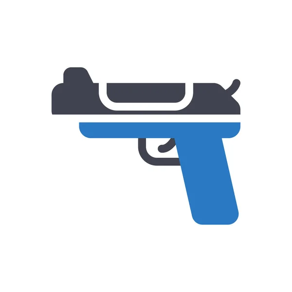 Pistol Vector Illustration Transparent Background Premium Quality Symbols Glyphs Icon — Vetor de Stock