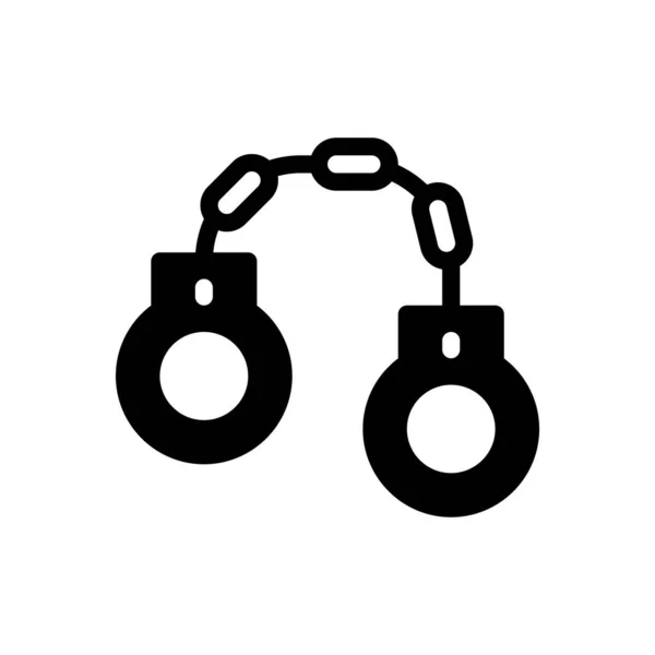 Handcuff Vector Illustration Transparent Background Premium Quality Symbols Glyphs Icon — Stock vektor