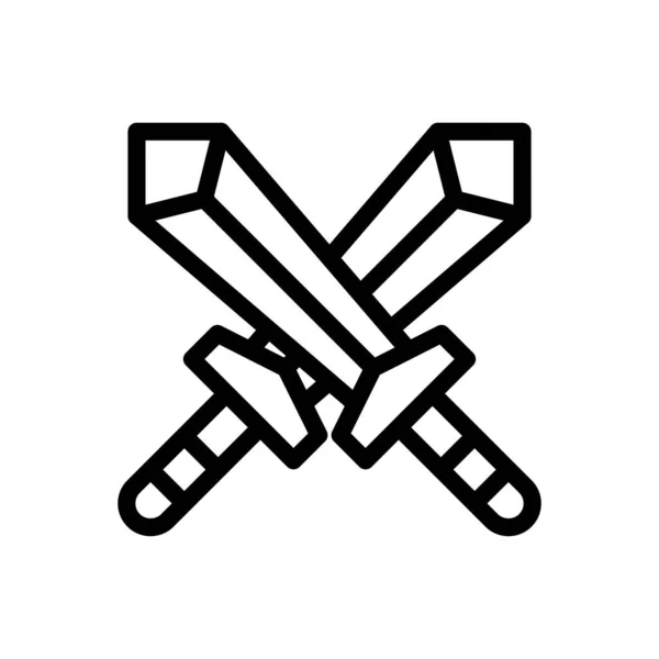 透明背景の剣ベクトル図 プレミアム品質記号コンセプトとグラフィックデザインのための細い線のアイコン — ストックベクタ