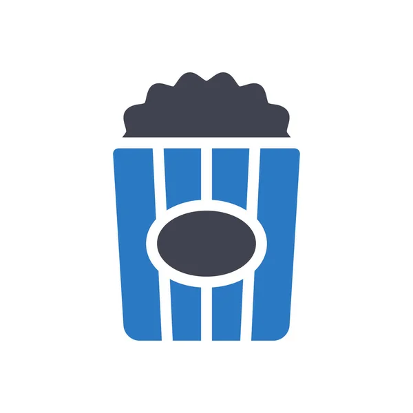 Popcorn Vector Illustration Transparent Background Premium Quality Symbols Glyphs Icon — Stockvektor
