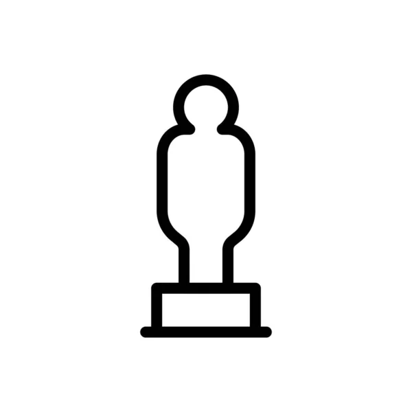 Статуя Вектор Иллюстрации Прозрачном Фоне Премиум Символы Качества Тонкая Линия — стоковый вектор