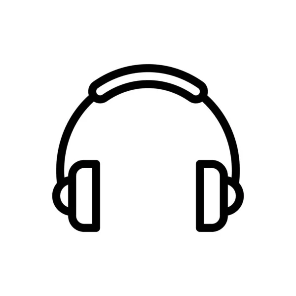 Headphones Vector Illustration Transparent Background Premium Quality Symbols Thin Line —  Vetores de Stock