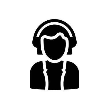 Şeffaf bir arkaplan üzerinde kulaklık vektör çizimi. Konsept ve grafik tasarımı için mükemmel kalite semboller..