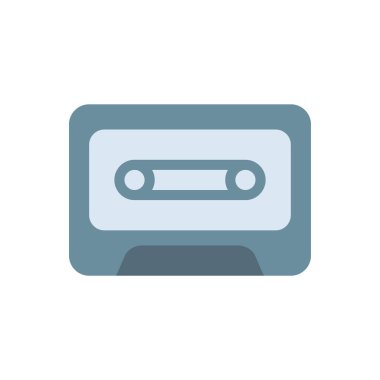 Şeffaf bir arkaplan üzerinde kaset vektör illüstrasyonu. Konsept ve grafik tasarımı için prim kalite simgeleri.. 