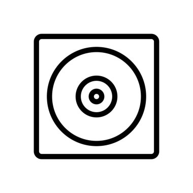 Şeffaf bir arkaplan üzerinde cd vektör çizimi. Premium kalite sembolleri. Konsept ve grafik tasarım için ince çizgi simgesi. 