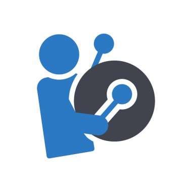 Şeffaf bir arkaplan üzerinde davul vektör illüstrasyonu. Konsept ve grafik tasarım için özel kalite semboller..