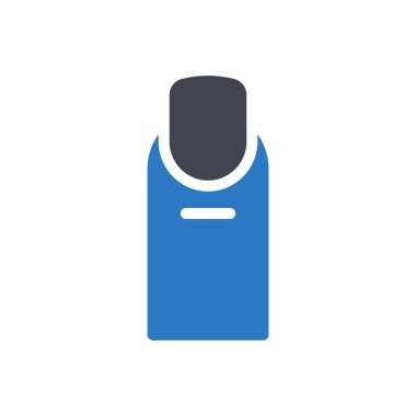 Saydam bir arkaplanda manikür vektör illüstrasyonu. Konsept ve grafik tasarımı için özel kalite semboller.. 