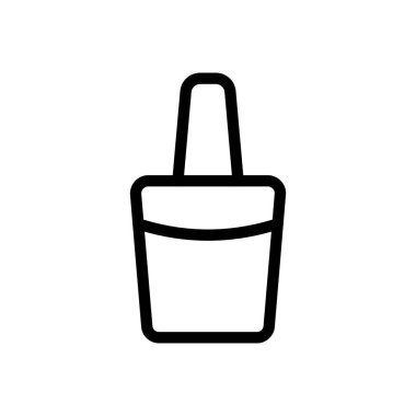 Saydam bir arkaplanda tırnak vektör çizimi. Konsept ve grafik tasarım için ince çizgi simgesi..