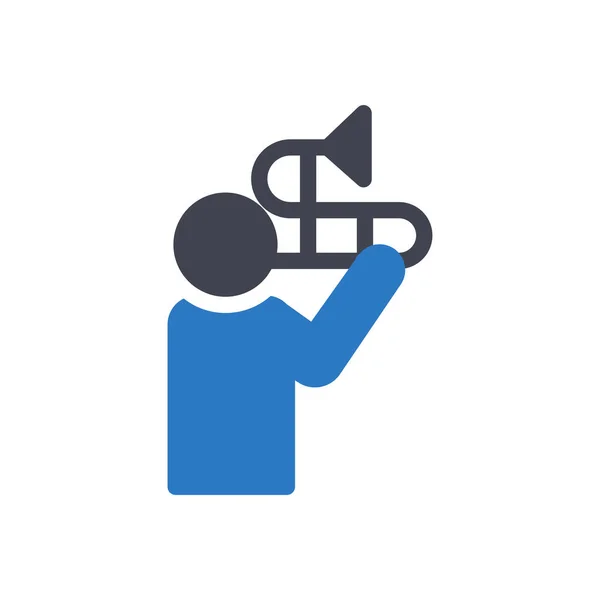 Trumpet Vector Illustration Transparent Background Premium Quality Symbols Glyphs Icon — Stock Vector