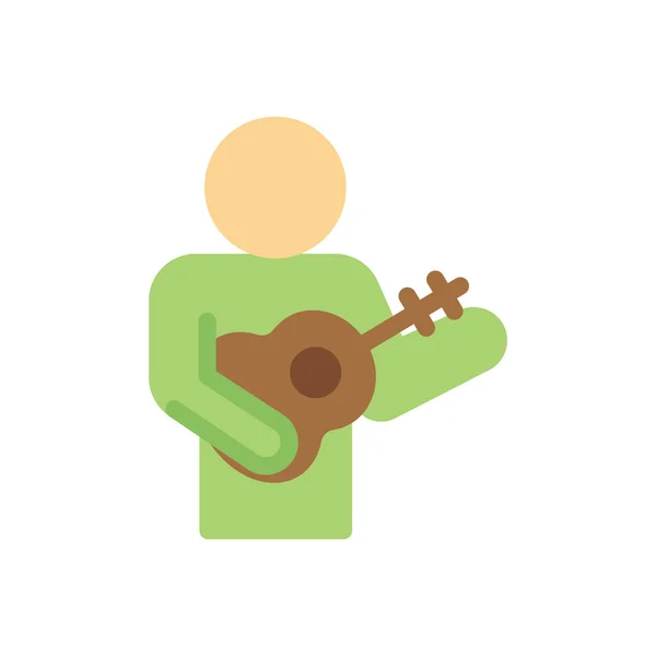 Guitarist Vector Illustration Transparent Background Premium Quality Symbols Stroke Icon — Stock Vector