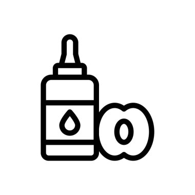 Şeffaf bir arkaplanda kayısı vektör çizimi. Premium kalite semboller. Konsept ve grafik tasarım için ince çizgi simgesi. 