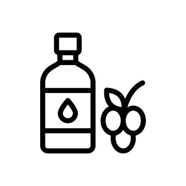 Şeffaf bir arkaplanda üzüm vektör illüstrasyonu. Konsept ve grafik tasarım için ince çizgi simgesi..