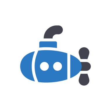 Şeffaf bir arkaplan üzerinde denizaltı vektör çizimi. Konsept ve grafik tasarımı için en iyi kalite semboller..