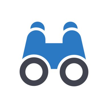 Şeffaf bir arkaplan üzerinde dürbünlü vektör çizimi. Konsept ve grafik tasarımı için mükemmel kalite sembolleri..