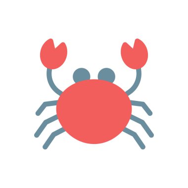 Şeffaf arkaplan üzerindeki Yengeç vektör çizimi. Konsept ve grafik tasarımı için birinci sınıf kalite simgeler.. 