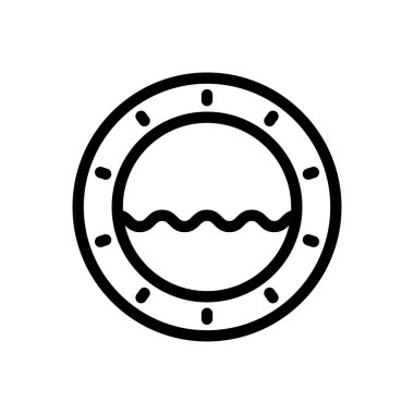 Şeffaf bir arkaplanda pencere vektör çizimi. Premium kalite sembolleri. Konsept ve grafik tasarım için ince çizgi simgesi.