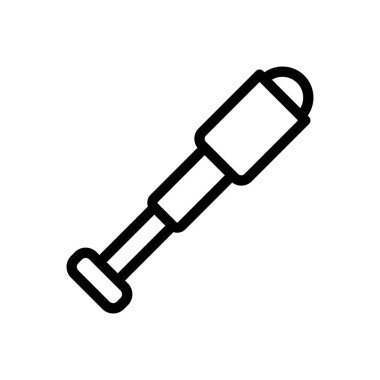 Şeffaf bir arkaplanda teleskop vektör çizimi. Konsept ve grafik tasarımı için ince çizgi simgesi..