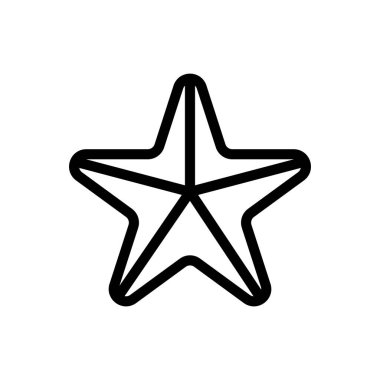 Şeffaf bir arkaplan üzerinde yıldız vektör çizimi. Premium kalite semboller. Konsept ve grafik tasarım için ince çizgi simgesi. 