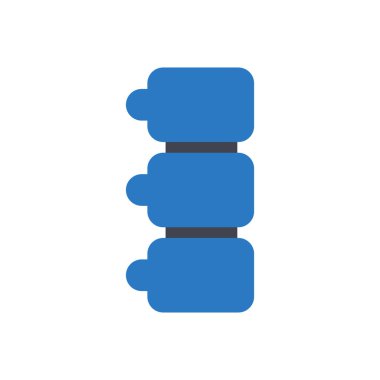 Şeffaf bir arkaplanda omurga vektör çizimi. Konsept ve grafik tasarım simgeleri için kaliteli semboller.. 