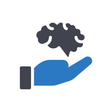 Saydam bir arkaplan üzerinde beyin vektör çizimi. Konsept ve grafik tasarım simgeleri.. 