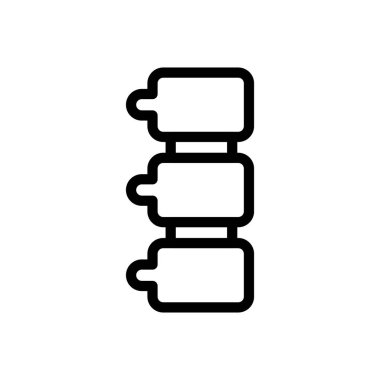 Şeffaf bir arkaplanda omurga vektör çizimi. Konsept ve grafik tasarım için ince çizgi simgesi..