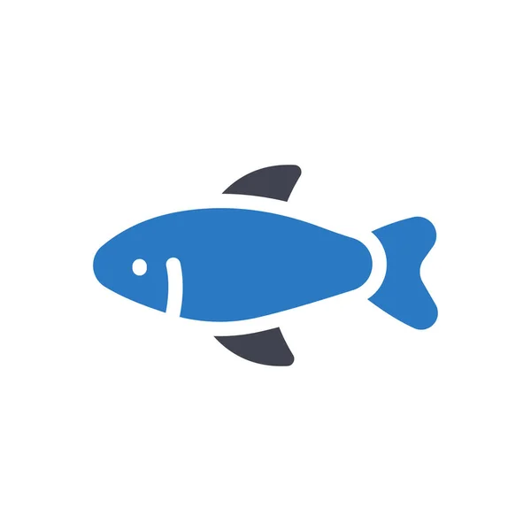 Fisk Vektor Illustration Transparent Bakgrund Premium Kvalitetssymboler Glyfer Ikon För — Stock vektor