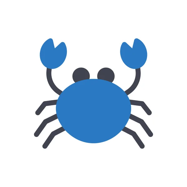Crab Vector Illustration Transparent Background Premium Quality Symbols Glyphs Icon — Image vectorielle