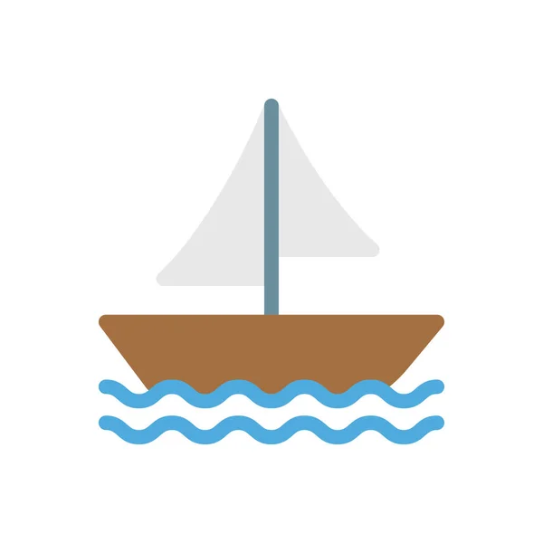 Векторная Иллюстрация Лодки Прозрачном Фоне Премиум Символы Качества — стоковый вектор